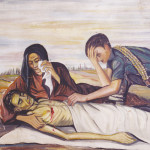 54101 Pietà partigiana, olio su masonite, 100x150